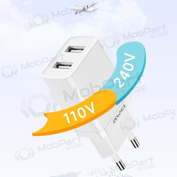 Φορτιστής Awei C15-EU 2xUSB-A 10W άσπρο