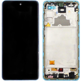 Samsung Galaxy A725 A72 4G / A726 A72 5G 2021 οθόνη (μπλε) (με πλαίσιο) (service pack) (γνησια)