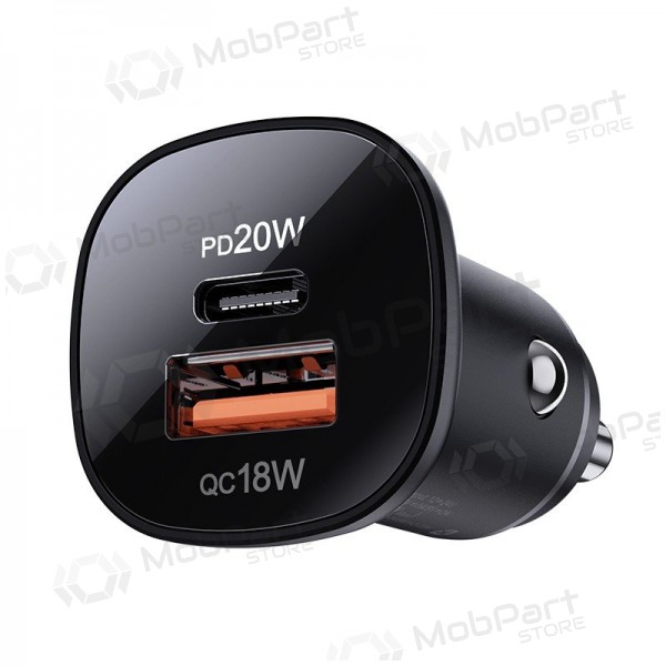 Φορτιστής automobilinis Acefast B1 Mini 38W USB-C+USB-A μαύρος