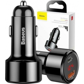 Φορτιστής automobilinis Baseus Series x 2 USB Quick Charge 45W CCMLC20C-01 (μαύρος)