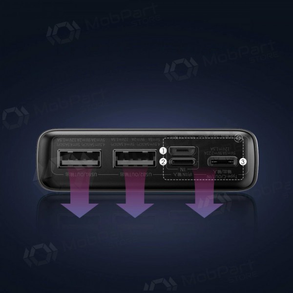 Εξωτερική μπαταρία Power Bank Baseus Adaman 22.5W 20000mAh + Type-C 0.3m μαύρος PPAD070101