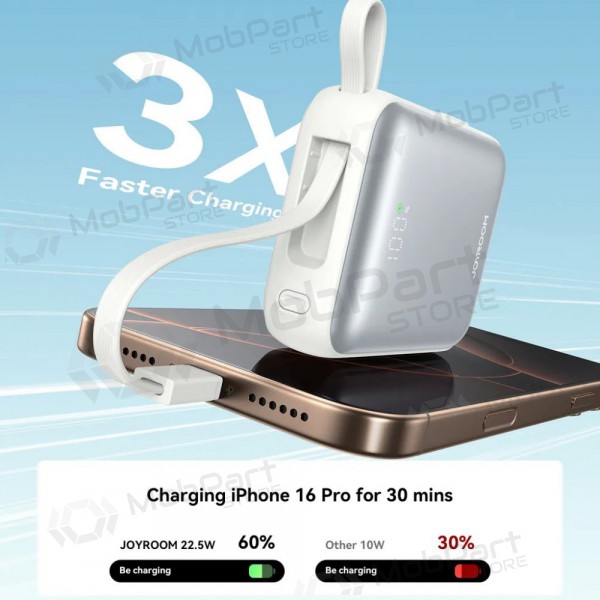 Εξωτερική μπαταρία Power Bank Joyroom JR-PBF27 22.5W Mini 10000mAh άσπρο