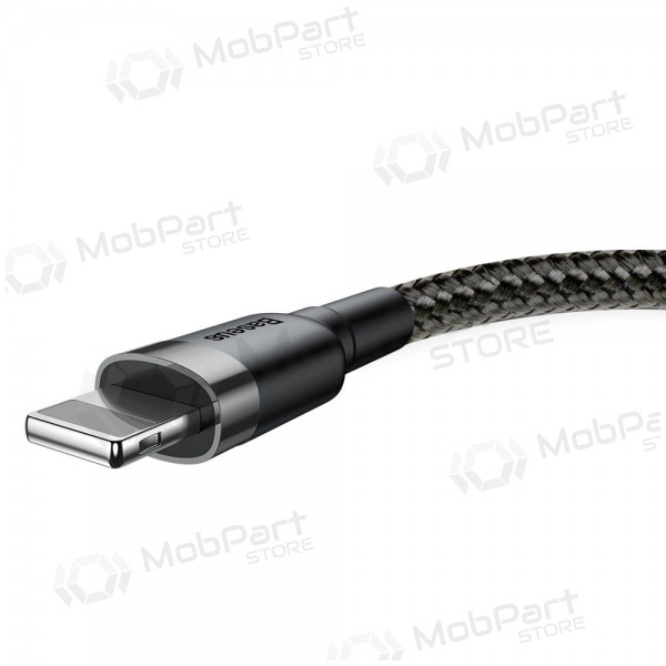 USB καλώδιο Baseus Cafule USB-A to Lightning 1.5A 2.0m γκρί-μαύρος CALKLF-CG1