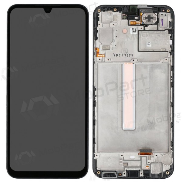 Ekranas Samsung A256 A25 5G su lietimui jautriu stikliuku και rėmeliu Black OLED (real size)