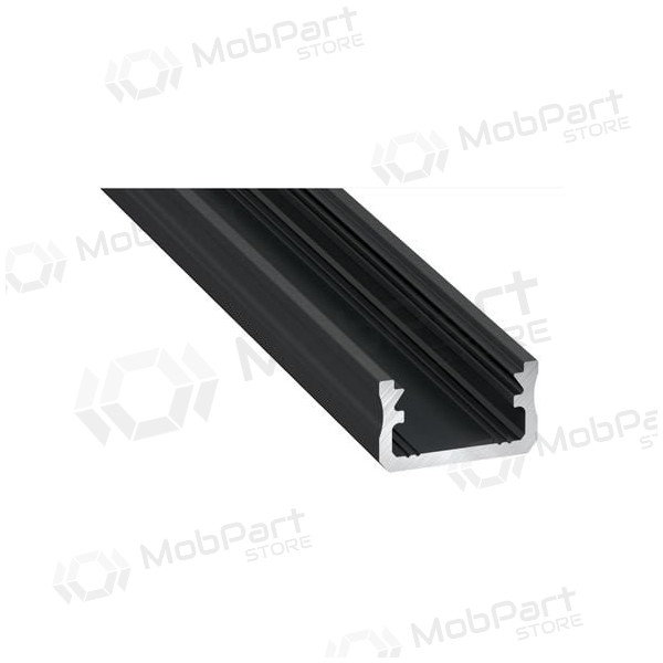 Aliuminis profilis Lumines LED juostoms A (μαύρος, anoduotas, 2m)