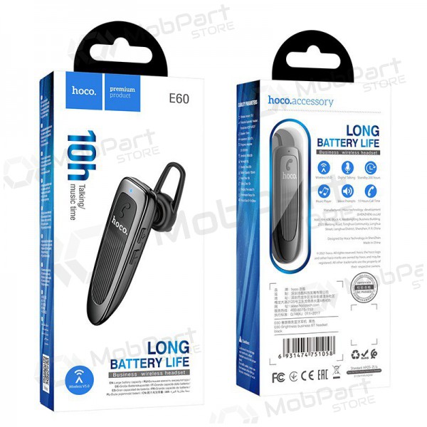 Ασύρματος handsfree ακουστικα Hoco E60 μαύρος
