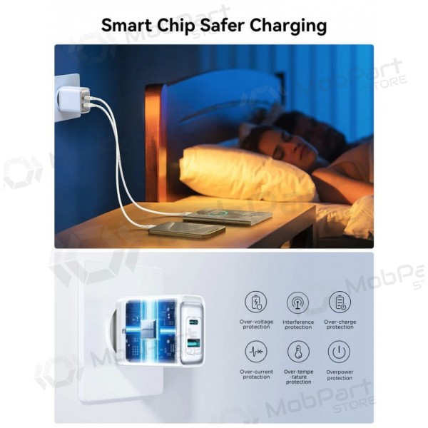Φορτιστής Joyroom JR-TCF15 USB-C/USB-A 30W άσπρο