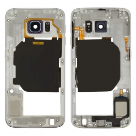 Samsung G920F Galaxy S6 εσωτερικό πλαίσιο (άσπρο) (μεταχειρισμένος Grade B, γνησια)