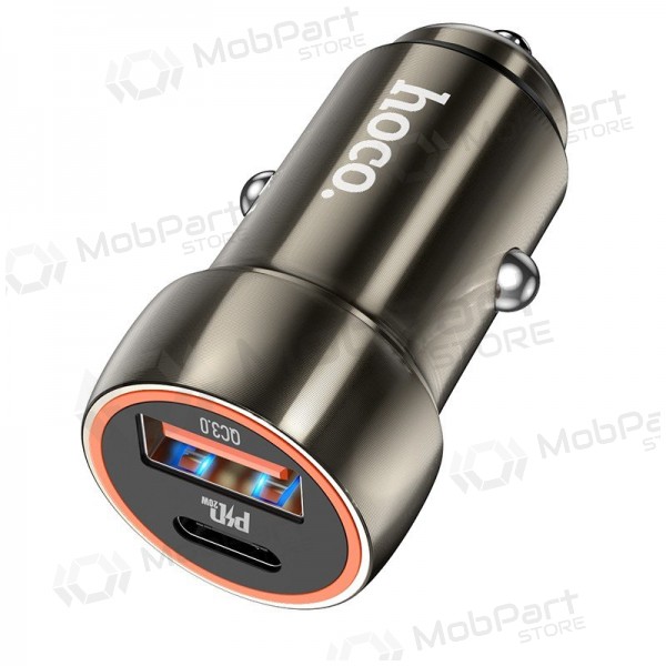 Φορτιστής automobilinis Hoco Z46A USB-A/Type-C PD20W+QC3.0 γκρί