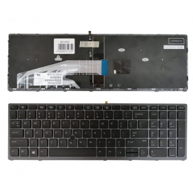 HP ZBook 15 G3, G4, 17 G3, G4 πληκτρολόγιο (US) (με φωτισμό)