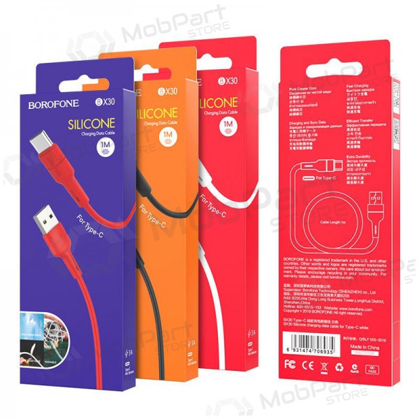USB καλώδιο Borofone BX30 Type-C 1.0m (μαύρος)
