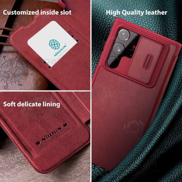 Samsung Galaxy S22 Plus θήκη „Nillkin Leather“ (το κόκκινο)