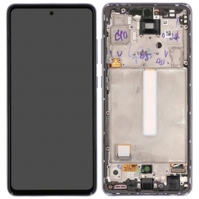 Samsung Galaxy A52 οθόνη (μωβ) (με πλαίσιο) (γνησια)