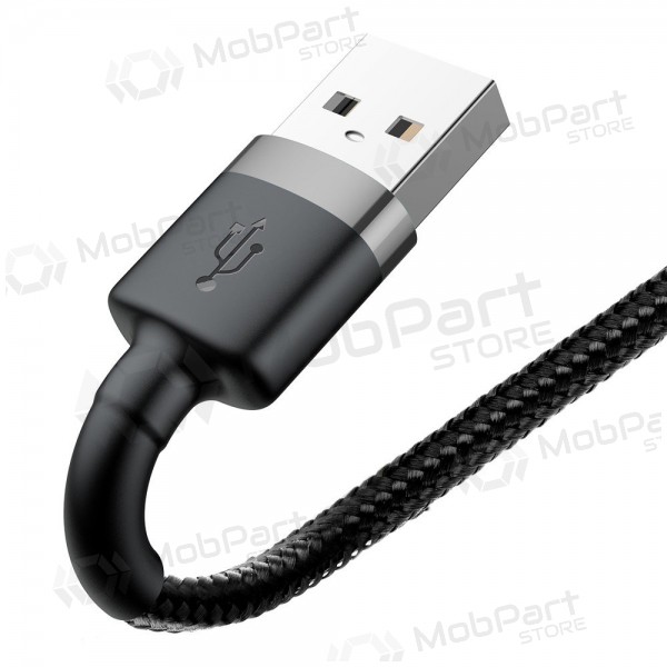 USB καλώδιο Baseus Cafule USB-A to Lightning 1.5A 2.0m γκρί-μαύρος CALKLF-CG1