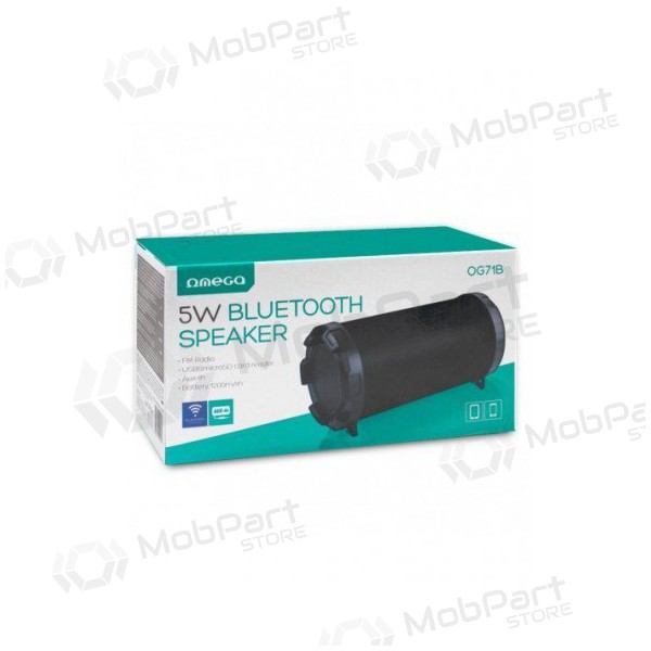 Bluetooth φορητό ηχείο OMEGA OG71 BAZOOKA (MicroSD, handsfree ακουστικα,FM, AUX) (μαύρος)