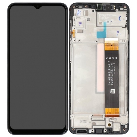 Ekranas Samsung M236/M336/E236 (M23 2022/M33 2022/F23 2022) su lietimui jautriu stikliuku και rėmeliu Black γνησια