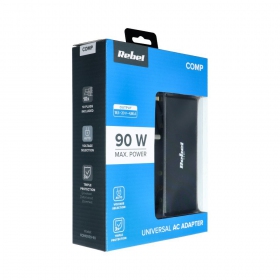 Φορτιστής REBEL for Notebook / Laptop 90W / 18-20V (μαύρος)