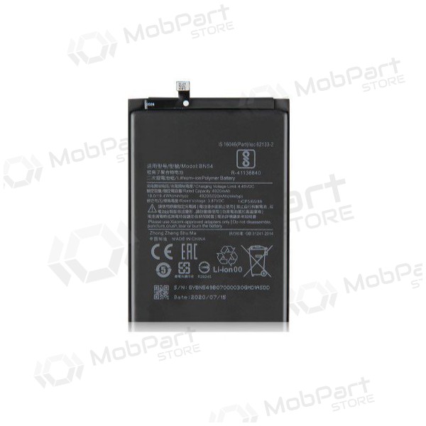 Xiaomi Redmi 9 / Redmi Note 9 μπαταρία, akumuliatorius (BN54) Xiaomi Redmi 9 / Redmi Note 9 μπαταρία, akumuliatorius (BN54)