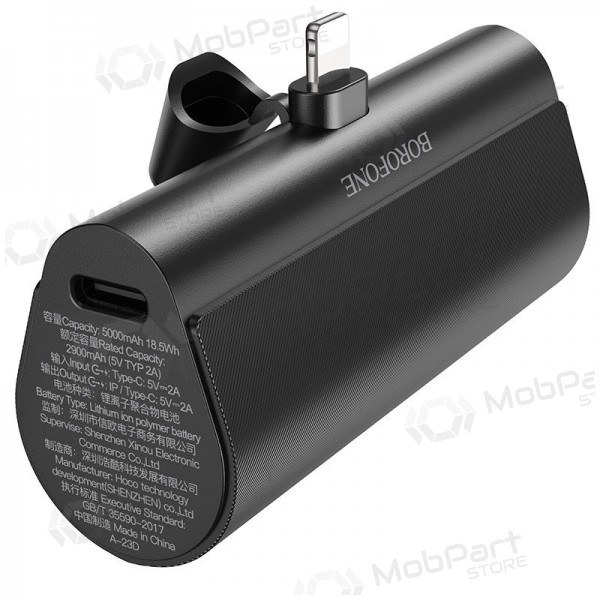 Εξωτερική μπαταρία Power Bank Borofone BJ35 Lightning 5000mAh μαύρος Εξωτερική μπαταρία Power Bank Borofone BJ35 Lightning 5000mAh μαύρος