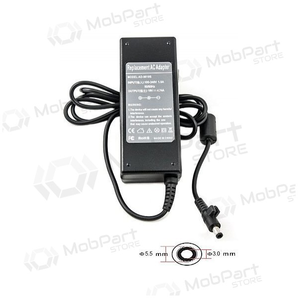 SAMSUNG 90W: 19V, 4.74A τροφοδοτικό laptop SAMSUNG 90W: 19V, 4.74A τροφοδοτικό laptop
