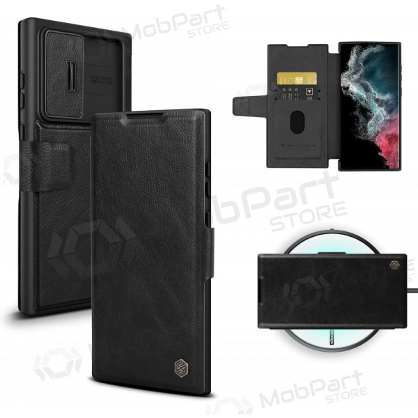 Samsung Galaxy S22 Plus θήκη „Nillkin Leather“ (μαύρος)
