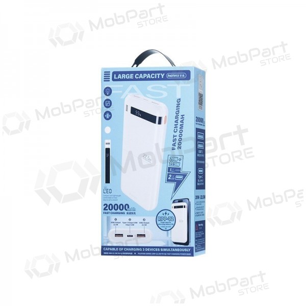 Εξωτερική μπαταρία Power Bank Remax RPP-72 22.5W 20000mAh μαύρος