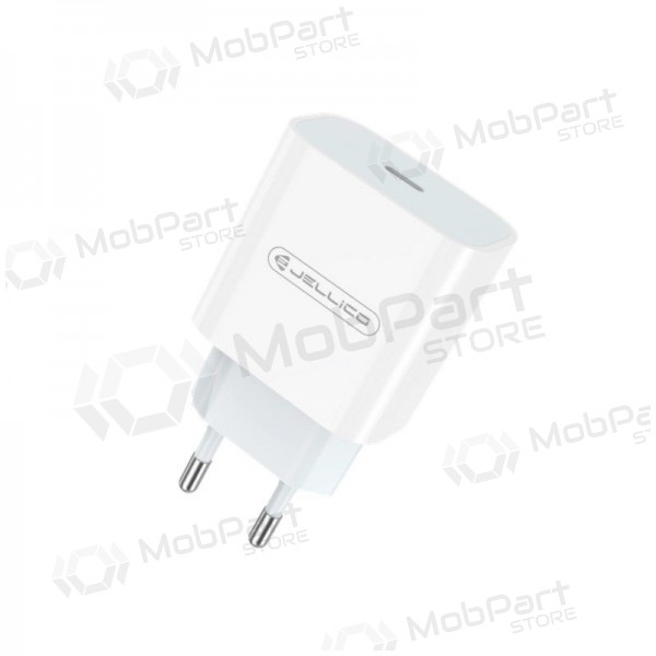 Φορτιστής Jellico AK180 20W USB-C + USB-C to USB-C cable 1.0m άσπρο